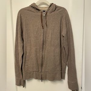 Banana Republic Brown Yoga Zip Up Hoodie Sweatshirt M